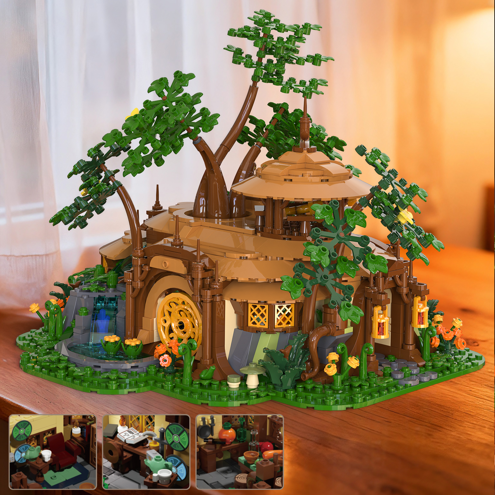 1854pcs Light-up Forest Castle - Desk Setup Build avaliação e preço