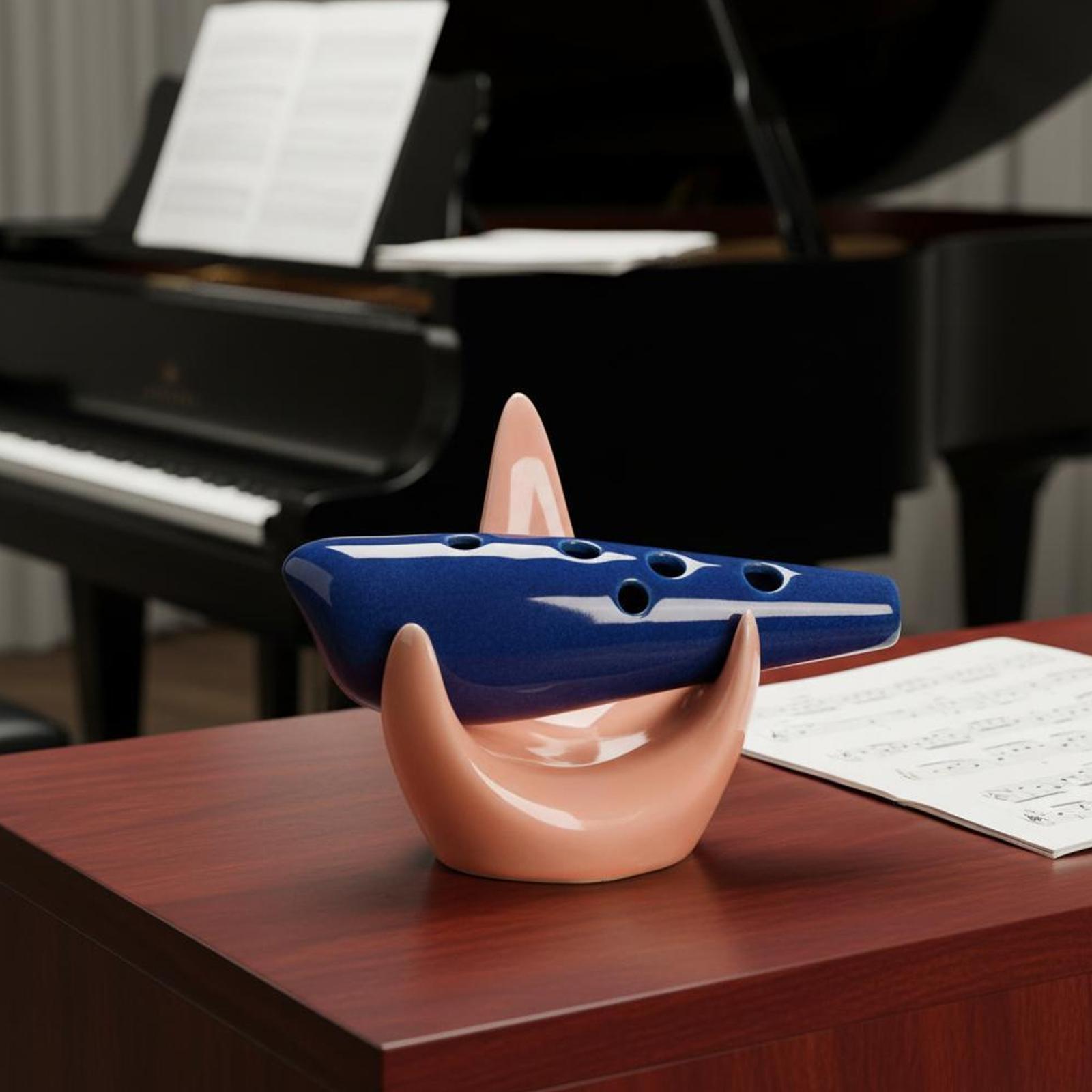 Ceramic Ocarina Stand Flute Ac - Desk Setup Home avaliação e preço