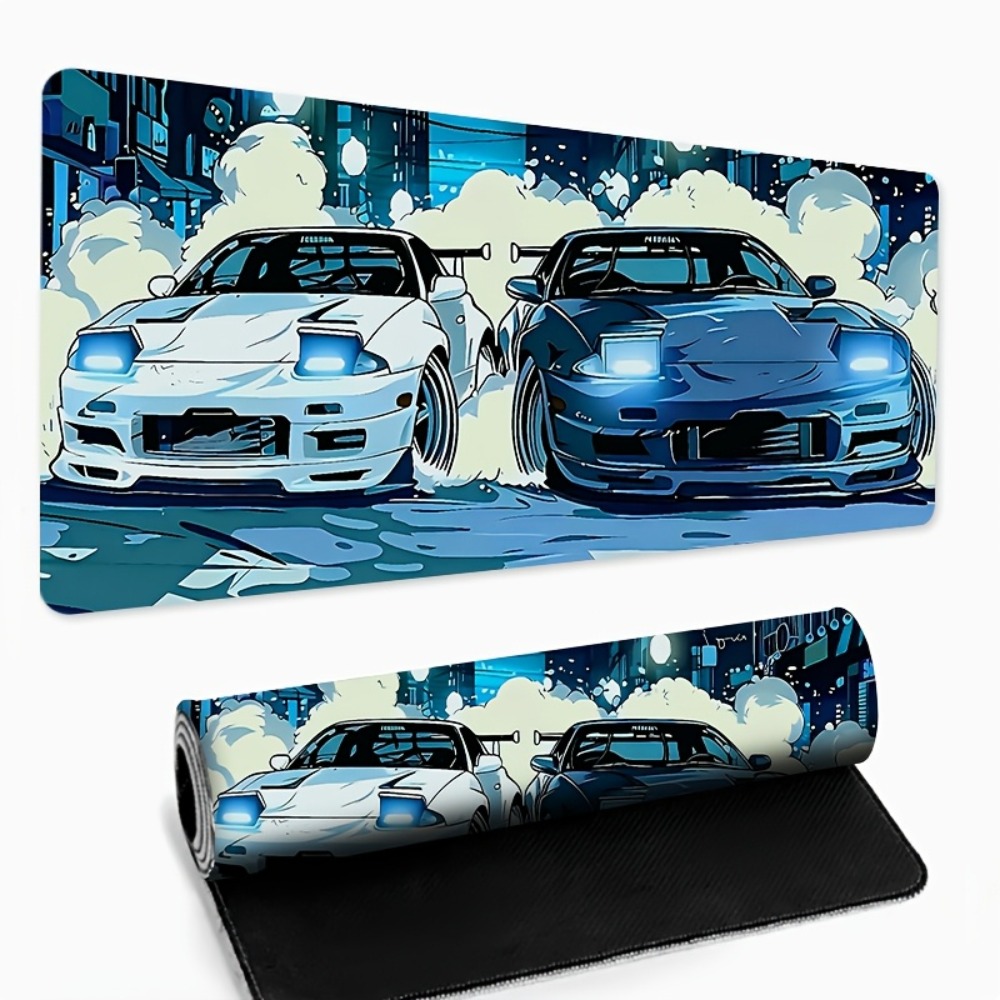 Anime Style Blue White Sports  - Desk Setup Blue avaliação e preço