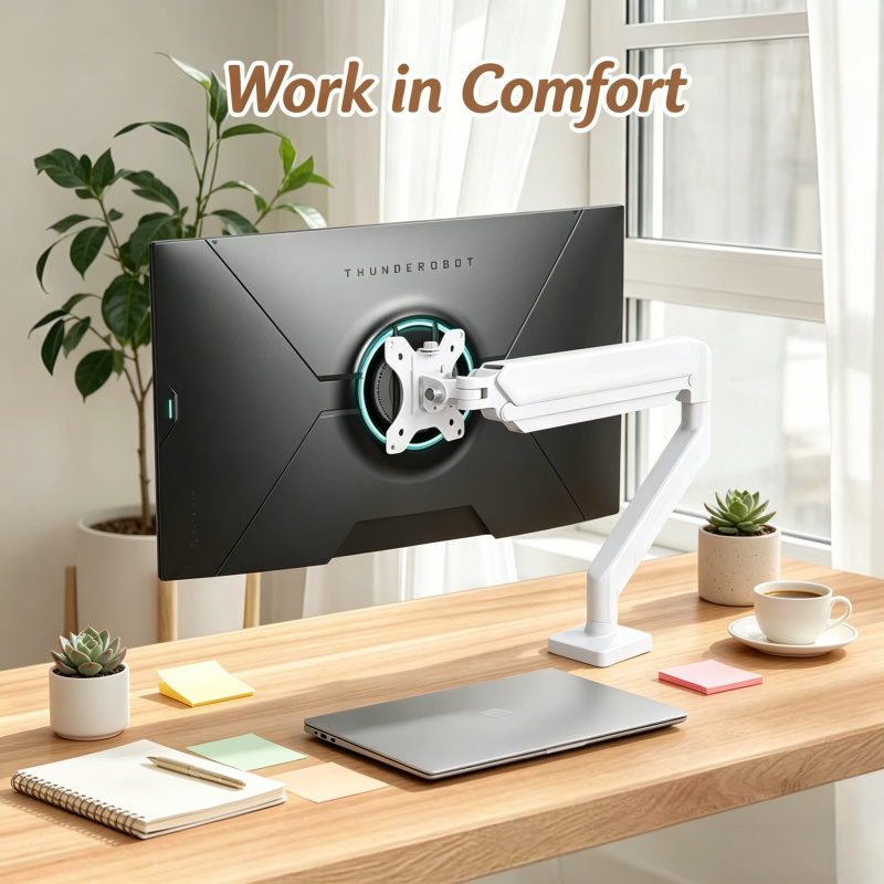 Single Monitor Desk Mount Arm– - Desk Setup Home Office avaliação e preço