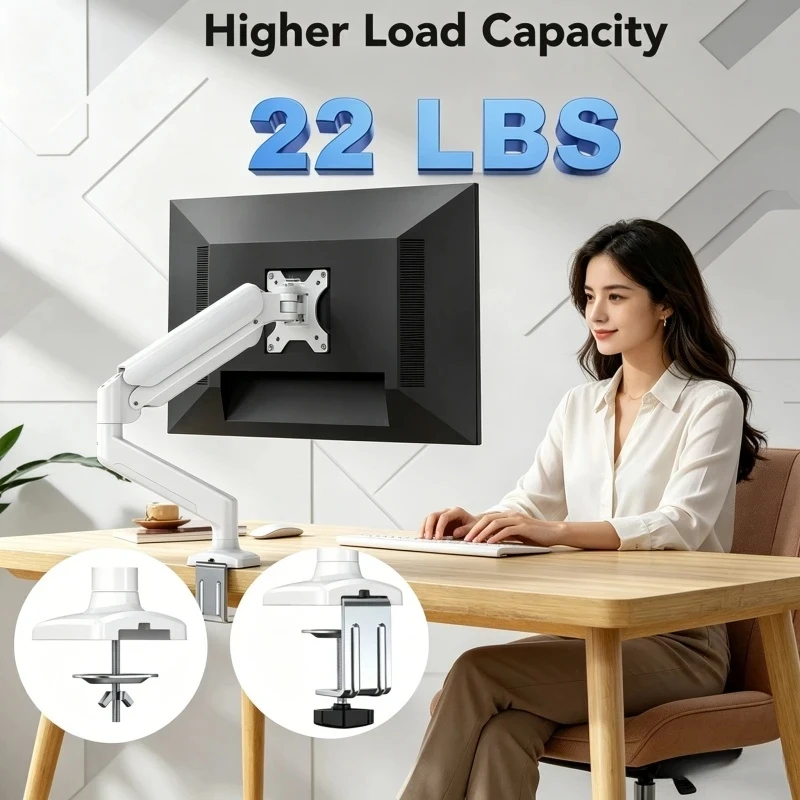 Single Monitor Desk Mount Arm– - Desk Setup Home Office avaliação e preço