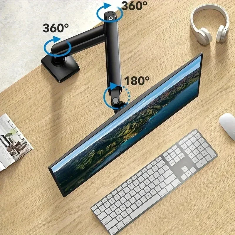 Single Monitor Desk Mount Arm– - Desk Setup Home Office avaliação e preço