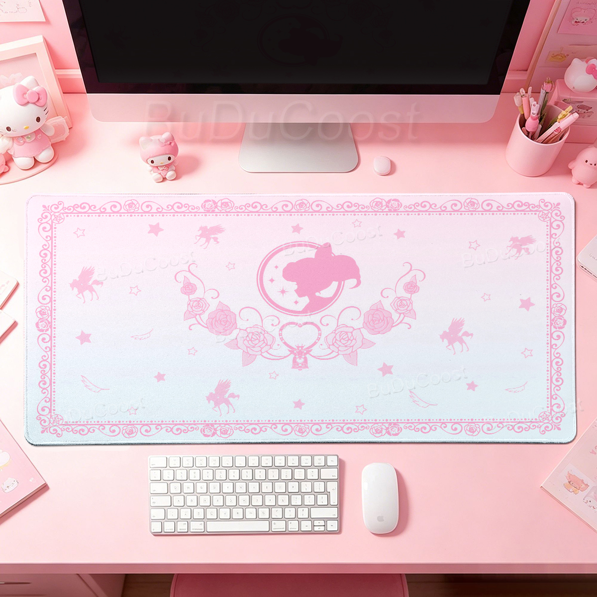 Kawaii Anime Girls Pink Mouse  - Desk Setup Pink avaliação e preço