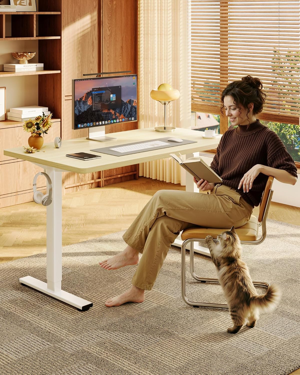 Electric Height Adjustable Sta - Desk Setup White avaliação e preço