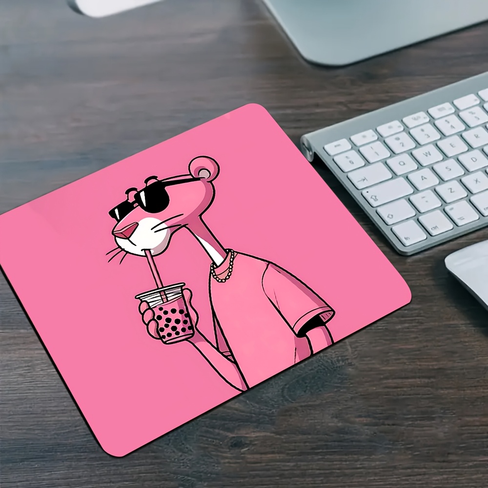 Non-Slip Mouse Pad with Cute P - Desk Setup Pink avaliação e preço