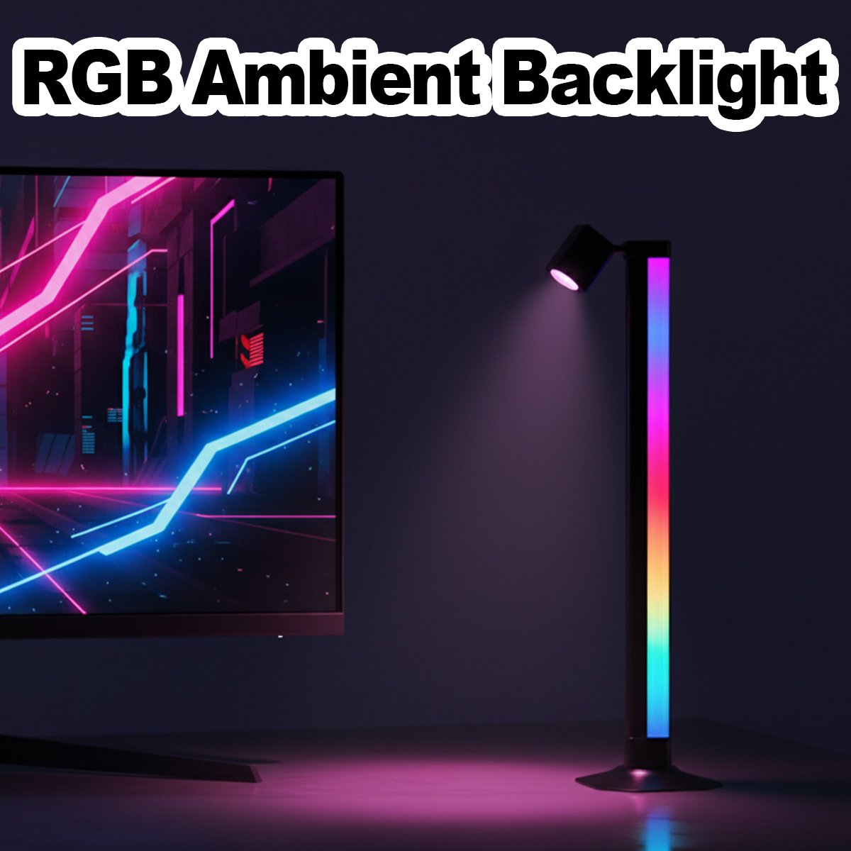 Smart Light Bar LED RGB Music  - Desk Setup With Tv avaliação e preço