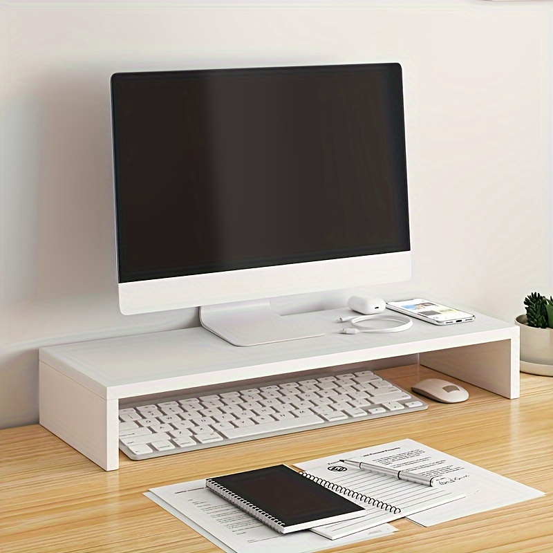 Spacious Wooden Monitor Stand  - Desk Setup Riser avaliação e preço