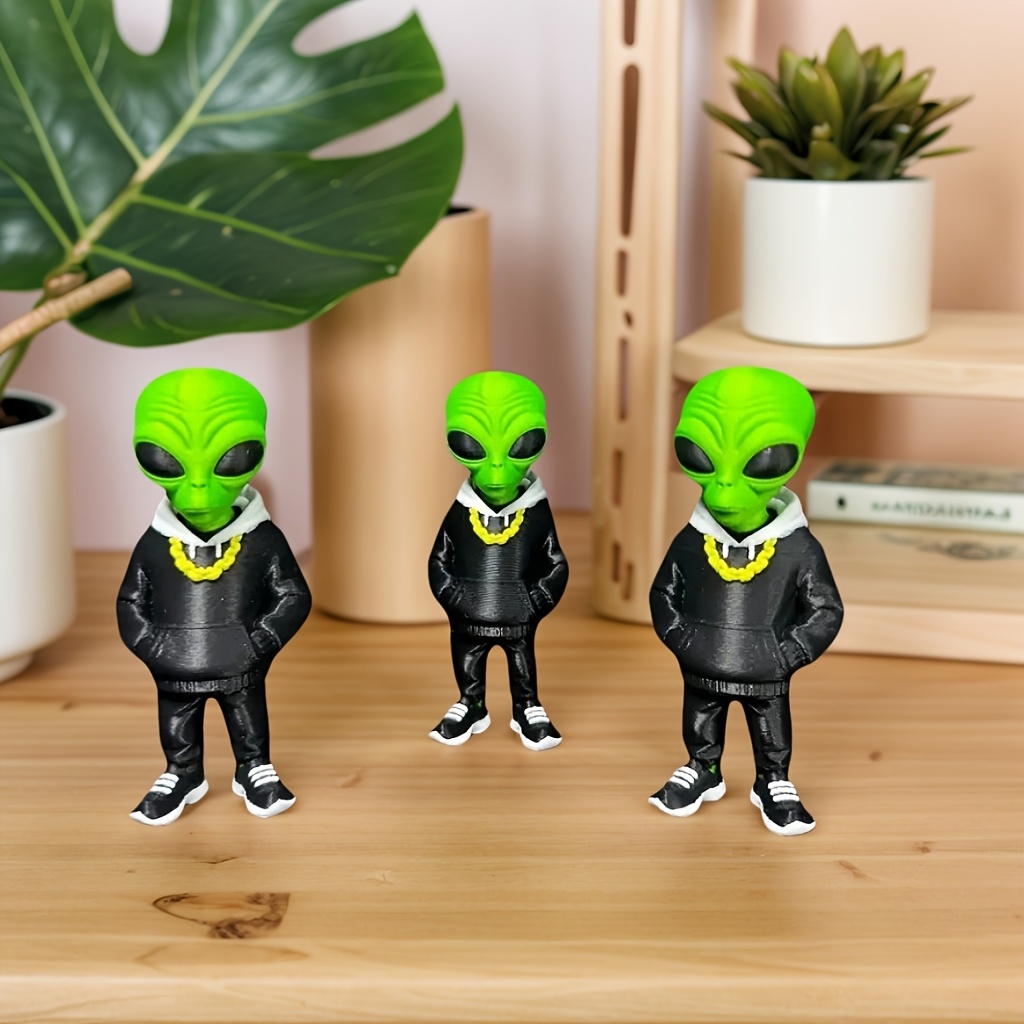 1 Piece Green Alien Figure wit - Desk Setup Home Office avaliação e preço