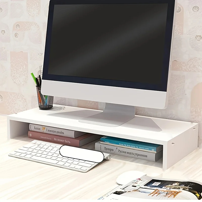 Stable Base Wood Desktop Compu - Desk Setup Riser avaliação e preço
