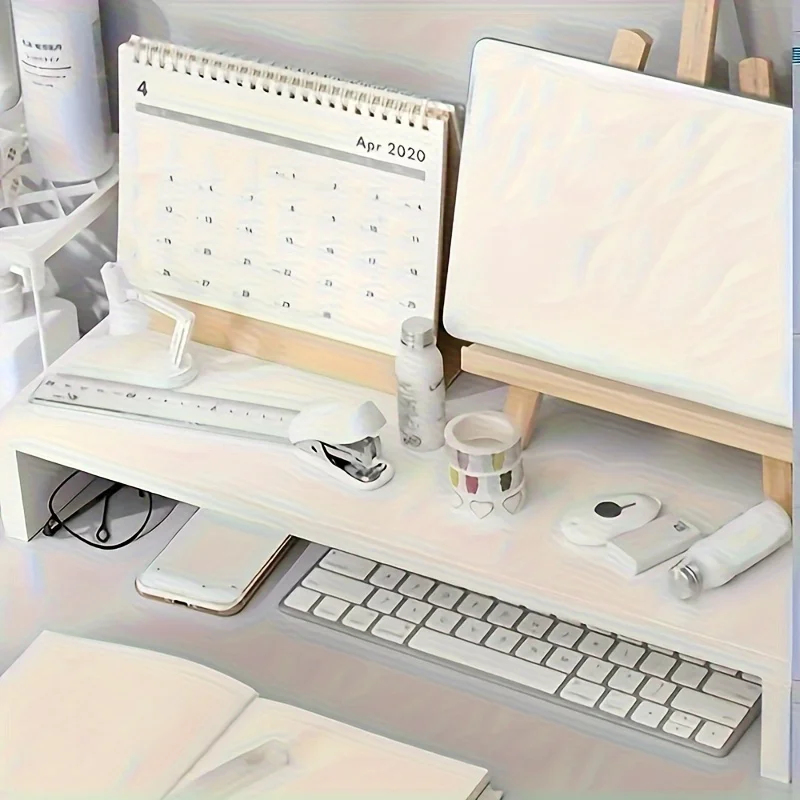 Stable Base Wood Desktop Compu - Desk Setup Riser avaliação e preço